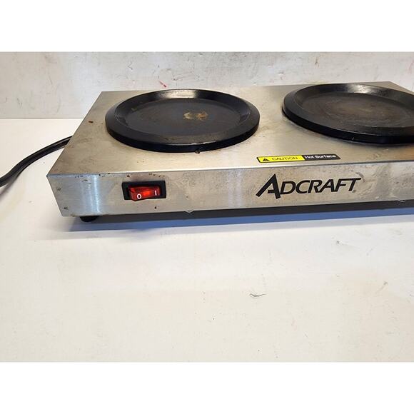 Adcraft Dual Burner Coffee Decanter Warmer Plate Model WP-2 120V Free Shipping - Picture 2 of 7
